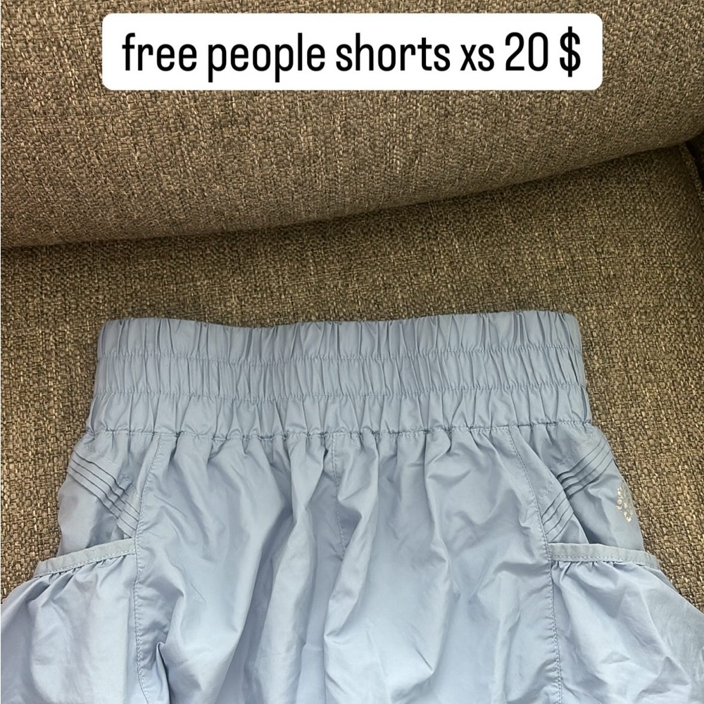 Free People High Waist Light Gray Shorts